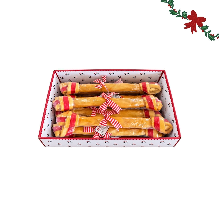 1 ud. Wonder Christmas Hueso Gigante Cuero Prensado Snacks para perros, , large Imagen numero 5
