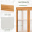 Outsunny Invernadero de Jardín de Madera y Policarbonato Invernadero Vivero Casero con 3 Estantes 2 Puertas y Tapa Abatible para Cultivo de Plantas Terraza Patio 76x47x110 cm Natural, , large indicador imagen numero 4