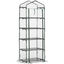 Outsunny Invernadero de Jardín Invernadero de Terraza con 5 Estantes de Alambre Tipo Caseta de Acero Vivero Casero para Cultivo de Plantas Flores Verduras 69x49x193 cm Transparente, , large indicador imagen numero 1