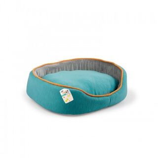 All for paws pup cama con borreguillo turquesa para perros