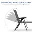 Outsunny Tumbona de Jard&iacute;n Plegable Tumbona Relinable de Aluminio con Respaldo Ajustable en 5 Posiciones para Terraza Piscina Exterior Carga M&aacute;x. 150 kg 69x140x107 cm Gris, , large indicador imagen numero 4