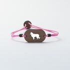 Pulsera de madera Border Collie personalizable color Rosa, , large image number null