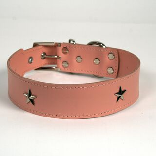 LGMCAN Collar de Piel rosa con estrella para perros