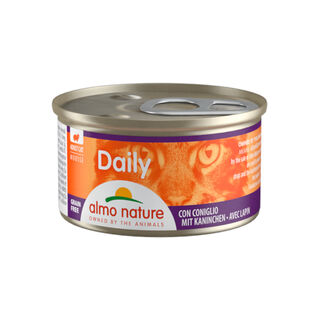Almo Nature Adult Daily Menu Mousse de Conejo lata para gatos 