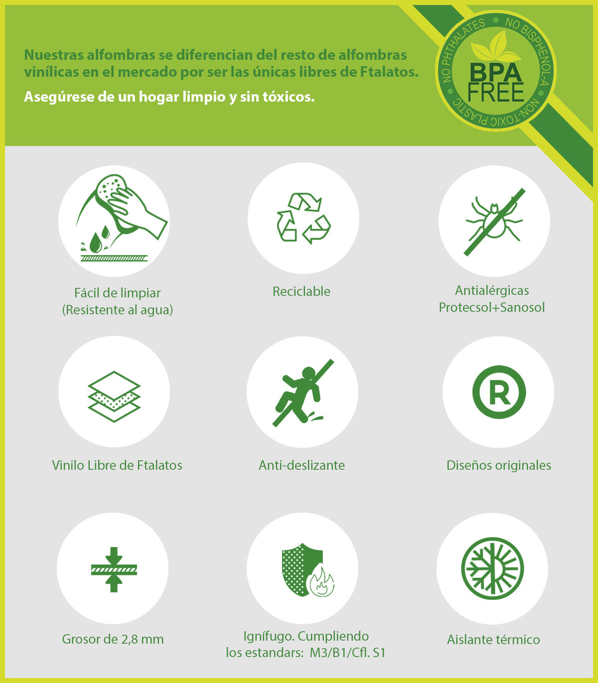 VINILIKO, alfombra de vinilo mascotas, Bone 90x150 cm, , large Imagen numero 3