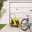vidaXL Remolque de bicicleta para perros hierro y tela Oxford amarillo, , large indicador imagen numero 6
