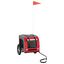 vidaXL Remolque de bicicleta para perros hierro tela Oxford rojo gris, , large indicador imagen numero 5