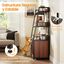 COSTWAY Armario para Gatos, Armario de Caja de Arena con Estantes de Almacenamiento, Almohadilla para Arañar, Estación de Carga, Mueble de Interior Resistente con Kit Antivuelco (Nogal), , large indicador imagen numero 5