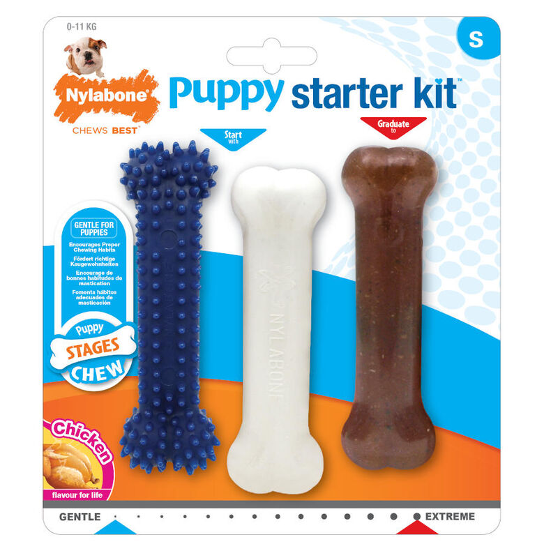 Nylabone Kit de Iniciación Mordedor Triple para cachorros thumbnail