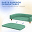 PawHut Sofá para Perros Grandes Cama Elevada para Perros Tapizada con Cojín Lavable y Patas de Madera de Pino Carga 40 kg 98x67x25 cm Verde, , large indicador imagen numero 5