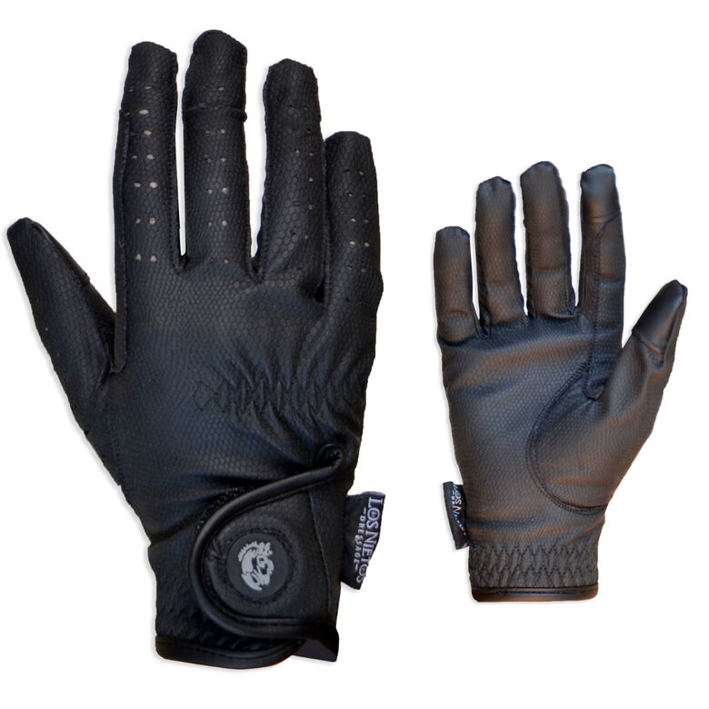 Guarnicioneria Los Nietos Guantes De Equitación Serino  Color Negro Equipamiento Para El Caballo thumbnail
