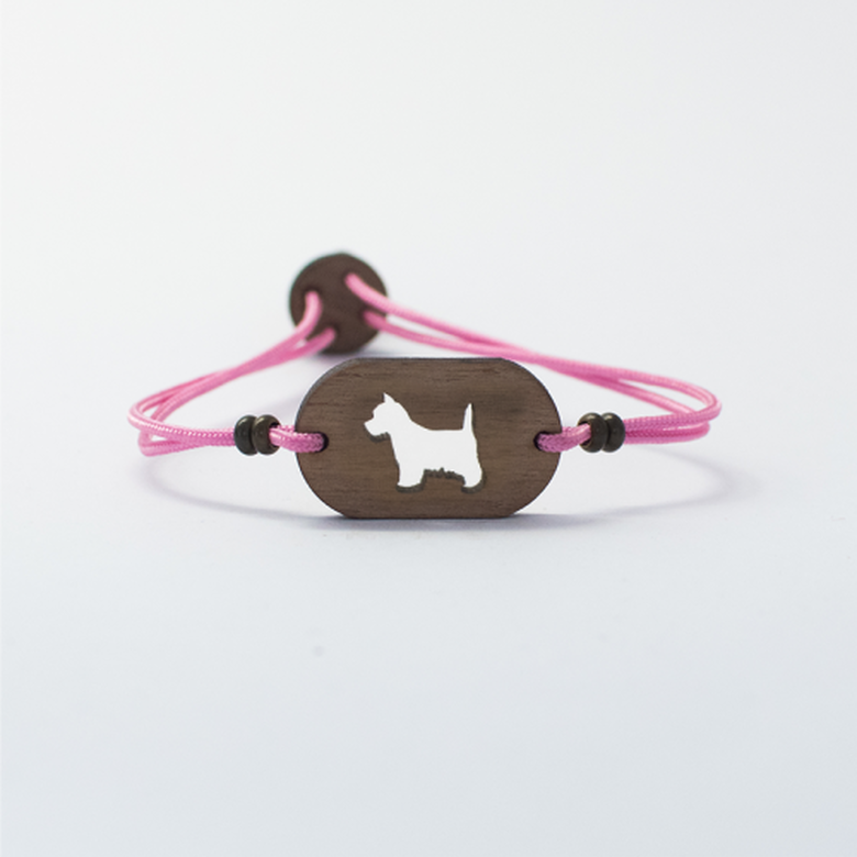 Pulsera de madera Westy personalizable color Rosa, , large image number null