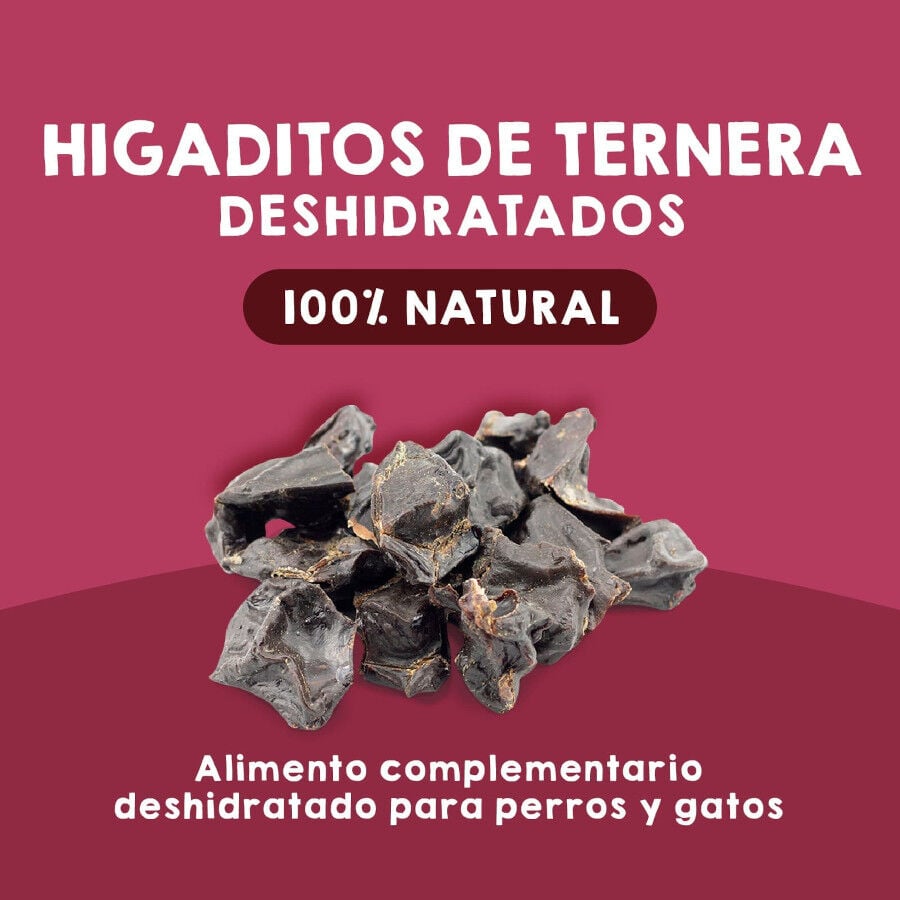 Higaditos de Ternera deshidratados. 100g. Chuches para perros y gatos. 100% Natural. MAIKAI PETS., , large Imagen numero 2