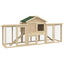 PawHut Gallinero de Madera 204x85x93 cm Jaula para 2-4 Gallinas Gallinero Grande con Nido Bandeja Extraíble Techo de Asfalto y Rampa para Exterior Natural, , large indicador imagen numero 1