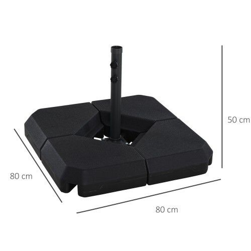 Base para Sombrilla con pesos outsunny color Negro, , large Imagen numero 3