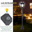 Outsunny Farola Solar Negro, , large indicador imagen numero 5