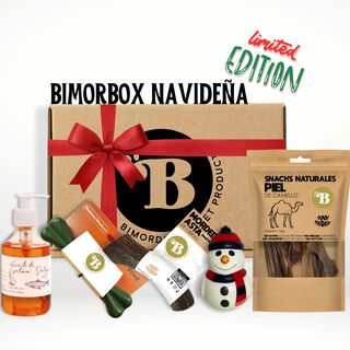 BIMORDISCOS Caja Regalo de Navidad con Aceite de Salmón para Perros