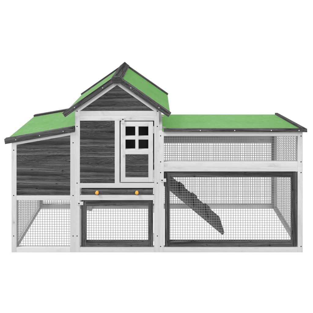 VidaXL Gallinero doble planta negro thumbnail