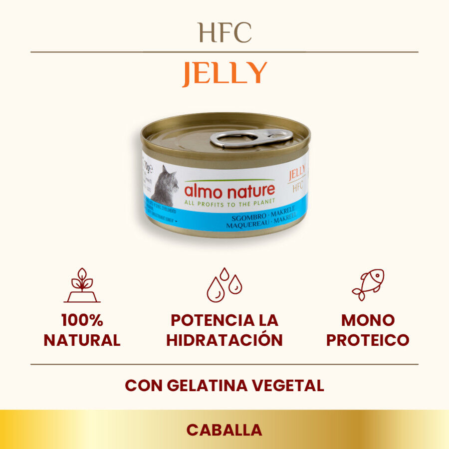 Almo Nature HFC caballa lata en gelatina para gatos thumbnail
