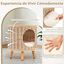COSTWAY Casa para Gatos con Cojín Desmontable, Ratán Transpirable, Patas de Madera de Caucho Antideslizantes, Multifuncional como Recinto para Caja de Arena y Reposapiés, Ideal para Interior, , large indicador imagen numero 2