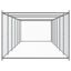 vidaXL Jaula de perros con puerta acero galvanizado gris 10x2x1,5 m, , large indicador imagen numero 8