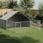 vidaXL Caseta perros exterior con corral 4x3x1,9 m acero galvanizado, , large indicador imagen numero 2