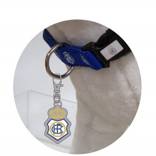 Chapa identificativa escudo Recreativo de Huelva para perros color Azul, , large Imagen numero 1
