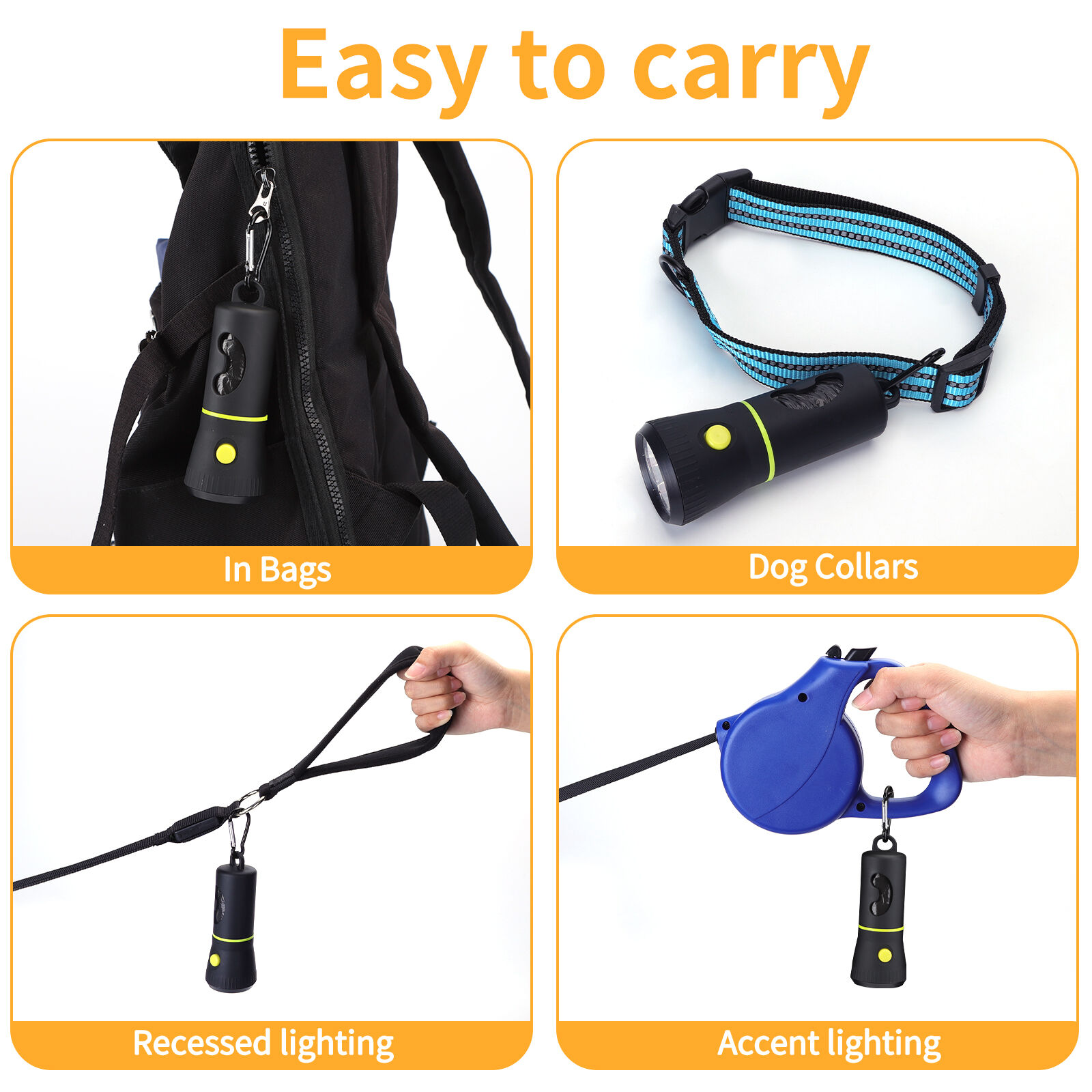 Nobleza Dispensador de Bolsas de Caca para Perro con Linterna LED y Mosquet&oacute;n, , large Imagen numero 5