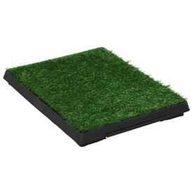 VidaXL Inodoro Mascotas con Bandeja Césped Artificial Orinal para Perros Verde