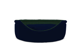 Gauty Cama Redonda Tela de sarga azul y verde para Perros y Gatos