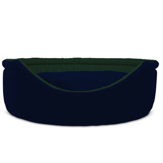 Gauty Cama Redonda Tela de sarga azul y verde para Perros y Gatos