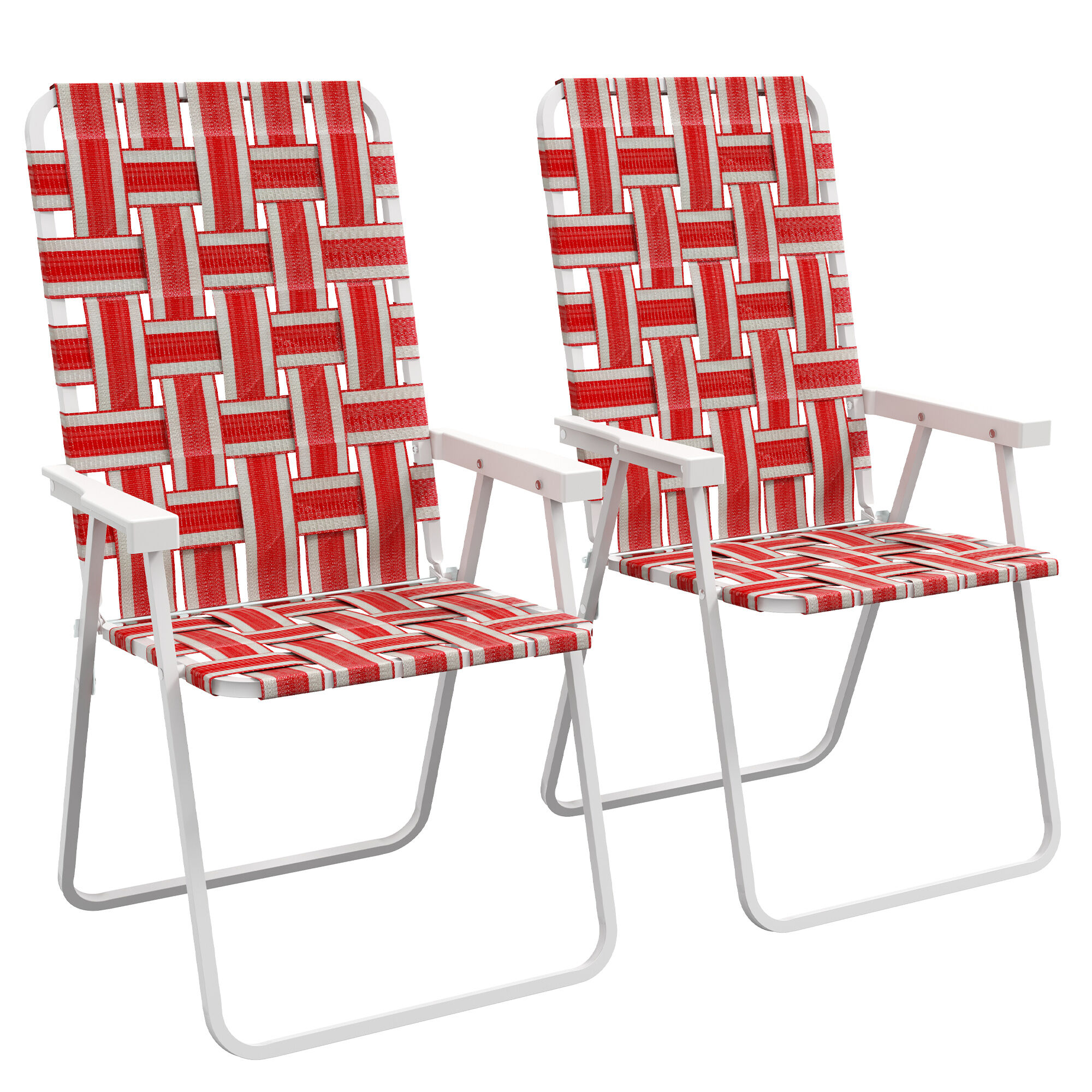 Outsunny Sillas Plegables Rojo, , large Imagen numero 1
