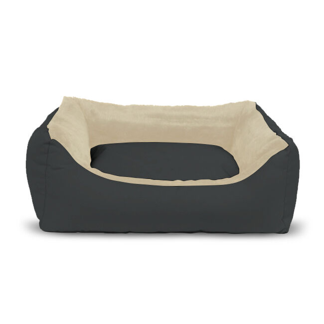Gauty Cama para Perros y Gatos  Tela Impermeable y pelo - Gris y beige, , large Imagen numero 1