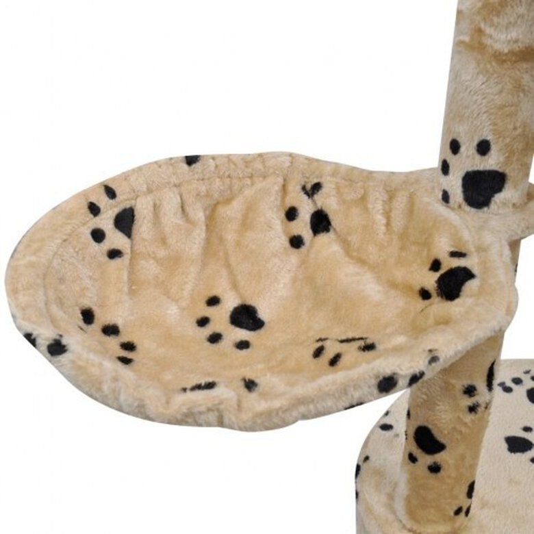 Rascador con postes XL para gatos color Beige huellas, , large image number null