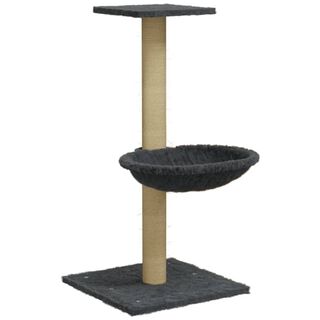 VidalXL rascador de lujo gris oscuro para gato
