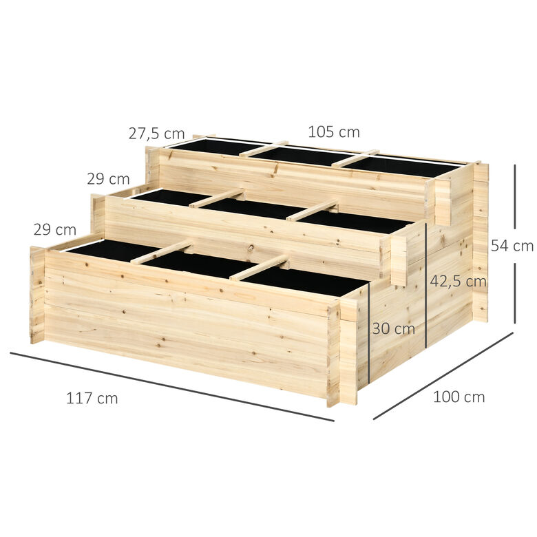 Outsunny Huerto Urbano Madera exterior Natural thumbnail