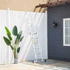 Escalera aluminio forma triangular Homcom color Gris, , large image number null