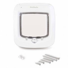 Puerta gatera inteligente para gatos color Blanco
