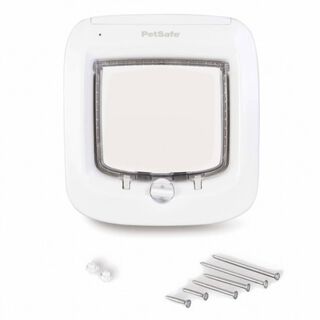 Puerta gatera inteligente para gatos color Blanco
