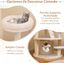 COSTWAY Árbol para Gatos, Torre para Gatos con Condominio y Percha Acolchada, Postes de Sisal para Rascar, Bola Colgante con Campana, Plataformas de Salto, Escalera, Base Ancha Estable (Blanco), , large indicador imagen numero 5