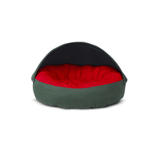Gauty Cama Redonda Verde y rojo para Perros y Gatos
