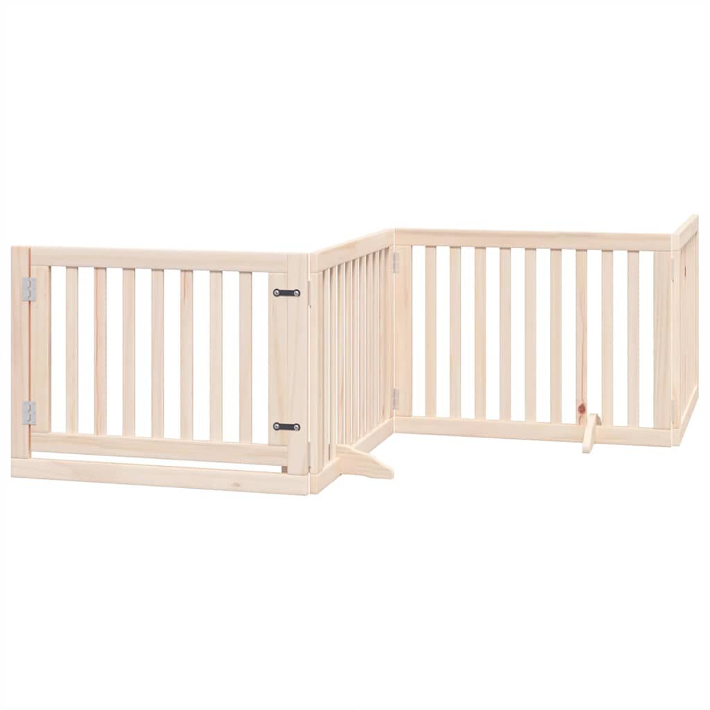 vidaXL Puerta para perros plegable 8 paneles madera de &aacute;lamo 640 cm, , large Imagen numero 5