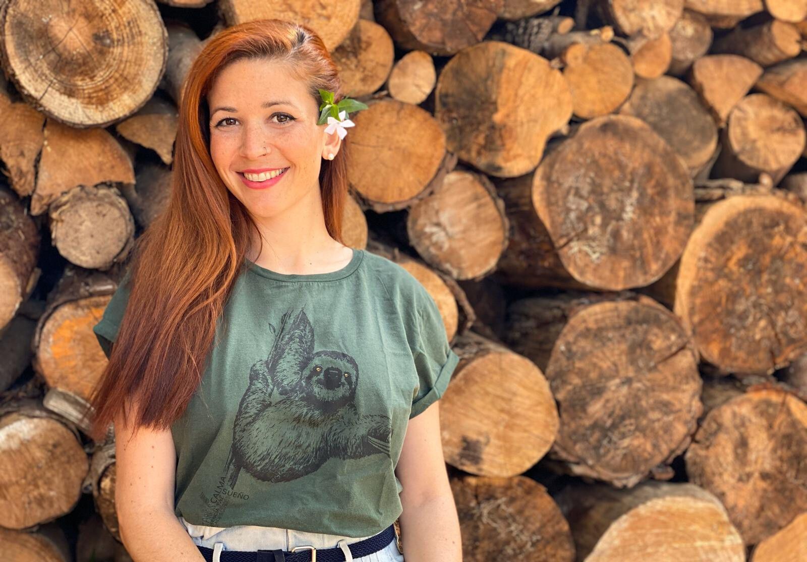 Camiseta perezoso mujer color Verde thumbnail