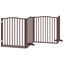 vidaXL Puerta para perros plegable 4 paneles álamo marrón roble 320 cm, , large indicador imagen numero 6