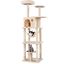 COSTWAY &Aacute;rbol para Gatos Multinivel con Postes Rascadores de Sisal Natural | 168 cm Torre para Gatitos de Interior con Perchas, Hamaca, Condominio y Pompones Colgantes, Mueble de Escalada Felino, , large indicador imagen numero 1