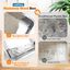 Nobleza - Arenero para Gatos de Acero Inoxidable Cerrado Grande 60x40x15 cm - Caja de Arena con Borde Alto, No Absorbe Olores, Antideslizante - Adecuado para Gatos Grandes y Múltiples Gatitos, , large indicador imagen numero 4