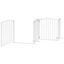 vidaXL Puerta para perros plegable 4 paneles madera álamo blanca 320cm, , large indicador imagen numero 4