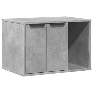 vidaXL Mueble arenero para gatos madera gris hormigón
