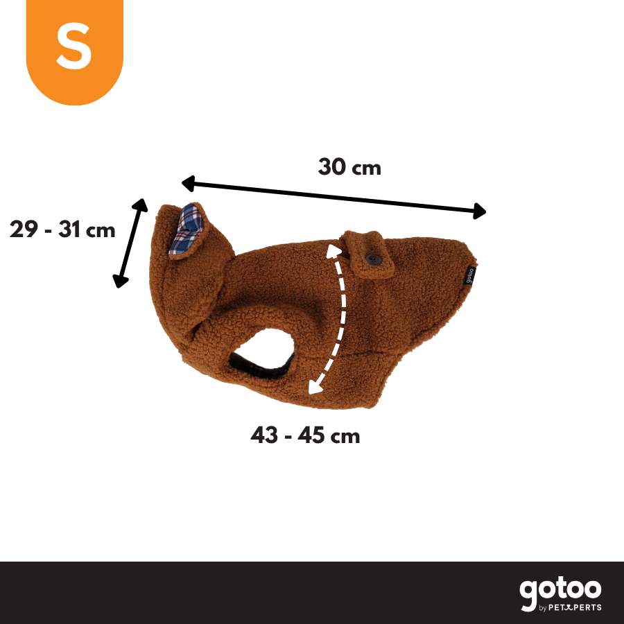 Gotoo Abrigo Teddy Marr&oacute;n para perros, , large Imagen numero 4