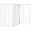 vidaXL Puerta para perros plegable 3 paneles madera álamo blanca 150cm, , large indicador imagen numero 1